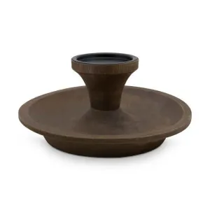 VTWonen Brown Round 23cm Candle Holder with Black Cup by null, a Candles for sale on Style Sourcebook