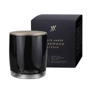 Urban Rituelle Black Amber, Rosewood & Cedar Candle 400gm by null, a Candles for sale on Style Sourcebook