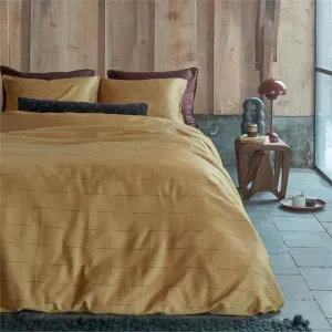 VTWonen Blurred Lines Yellow Cotton Sateen Quilt Cover Set by null, a Quilt Covers for sale on Style Sourcebook