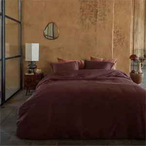 VTWonen Earth Dark Red Cotton Sateen Quilt Cover Set by null, a Quilt Covers for sale on Style Sourcebook