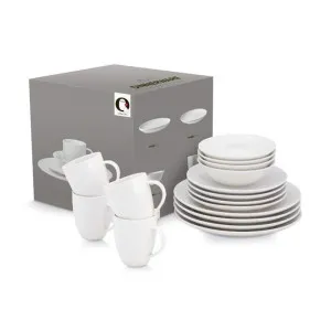 VTWonen Raw White Dinnerware Set of 16 by null, a Plates for sale on Style Sourcebook