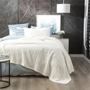 Renee Taylor Lexico Cotton Waffle Blanket by null, a Blankets & Throws for sale on Style Sourcebook