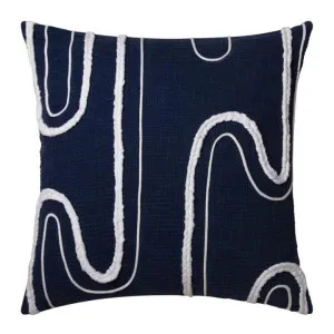 J.Elliot Zemira Ivory and Navy 50x50cm Cushion by null, a Cushions, Decorative Pillows for sale on Style Sourcebook