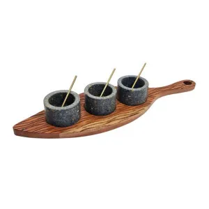 J.Elliot Terra Serving Board With Condiment Bowls and Spoons by null, a Platters & Serving Boards for sale on Style Sourcebook