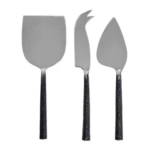 J.Elliot Nina Silver and Black Cheese Knives Set of 3 by null, a Knives for sale on Style Sourcebook