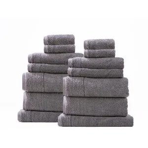 Renee Taylor Aireys 14 Piece Nickel Bath Towel Pack by null, a Towels & Washcloths for sale on Style Sourcebook