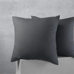 Accessorize European Cotton Polyester Charcoal Pillowcases Set of 2 by null, a Pillow Cases for sale on Style Sourcebook