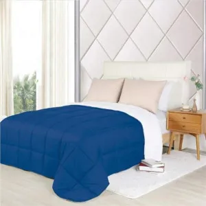 Home Fashion Reversible Plush Soft Sherpa Navy Blue Comforter by null, a Quilt Covers for sale on Style Sourcebook