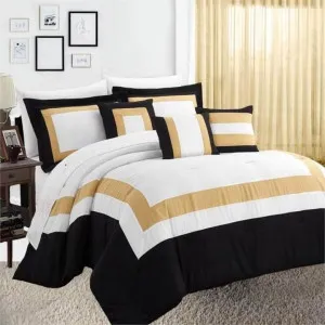 Home Fashion Soft Bed Gold 10 Piece Comforter Set by null, a Quilt Covers for sale on Style Sourcebook