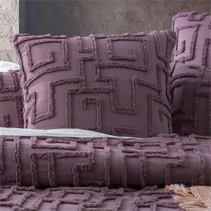 Renee Taylor Riley Cotton Chenille Grape European Pillowcase by null, a Cushions, Decorative Pillows for sale on Style Sourcebook