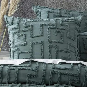 Renee Taylor Riley Cotton Chenille Mineral European Pillowcase by null, a Cushions, Decorative Pillows for sale on Style Sourcebook