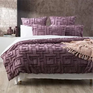 Renee Taylor Riley Cotton Chenille Grape Quilt Cover Set by null, a Quilt Covers for sale on Style Sourcebook