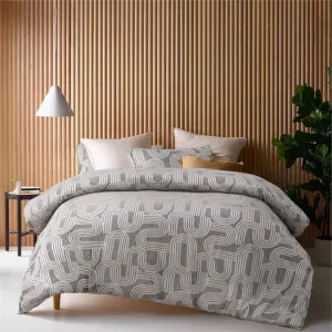 Accessorize Brent Jacquard Silver Quilt Cover Set by null, a Quilt Covers for sale on Style Sourcebook