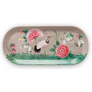 PIP Studio Blushing Birds Khaki Rectangular Cake Tray by null, a Trays for sale on Style Sourcebook