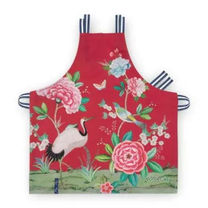 PIP Studio Blushing Birds Cotton Red Apron by null, a Aprons for sale on Style Sourcebook