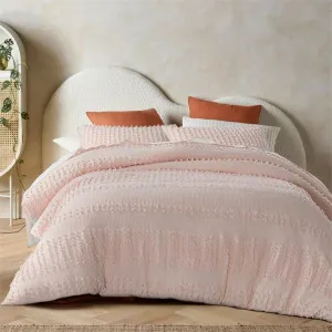 Vintage Design Lucas Blush Chenille Quilt Cover Set by null, a Quilt Covers for sale on Style Sourcebook