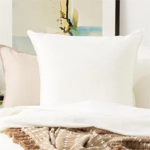 Renee Taylor Stone Washed 100% French Linen White European Pillowcase by null, a Cushions, Decorative Pillows for sale on Style Sourcebook