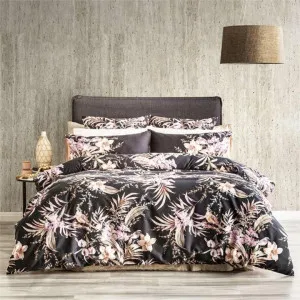 Renee Taylor 300 Thread Count Cotton Reversible Grevillea Onyx Quilt Cover Set by null, a Quilt Covers for sale on Style Sourcebook