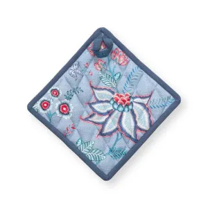 PIP Studio Flower Festival Blue Square Pot Holder by null, a Oven Mitts & Potholders for sale on Style Sourcebook