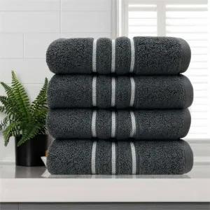 Amor Classic Dobby Stripe Super Soft Premium Cotton Charcoal Face Washer 4 Pack by null, a Towels & Washcloths for sale on Style Sourcebook