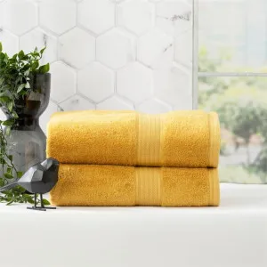 Renee Taylor Stella 2 Pack Mustard Bath Sheet by null, a Towels & Washcloths for sale on Style Sourcebook