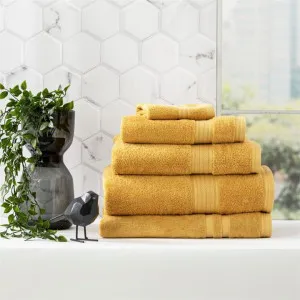 Renee Taylor Stella 5 Piece Mustard Towel Pack by null, a Towels & Washcloths for sale on Style Sourcebook