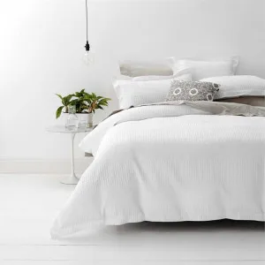 Renee Taylor Elegance Waffle Cotton Jacquard White European Pillowcase by null, a Cushions, Decorative Pillows for sale on Style Sourcebook