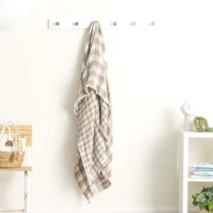 Renee Taylor Atlantic Reversible Vintage Washed Textured Tan Throw by null, a Throws for sale on Style Sourcebook