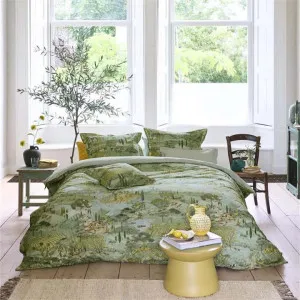 PIP Studio Toscana Cotton Green Quilt Cover Set by null, a Quilt Covers for sale on Style Sourcebook