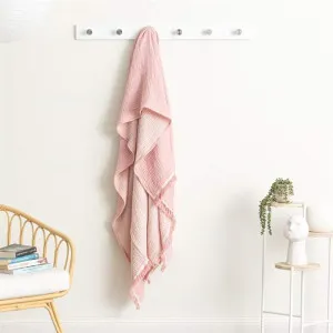 Renee Taylor Dreamy Vintage Washed Textured Blush Throw by null, a Throws for sale on Style Sourcebook