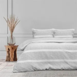 Ardor Boudoir Liam Chenille Stripe Grey Quilt Cover Set by null, a Quilt Covers for sale on Style Sourcebook