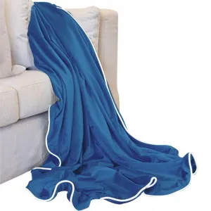 Mirage Haven Aria Plush Luxury Velvet French Blue 250x140cm Throw by null, a Throws for sale on Style Sourcebook