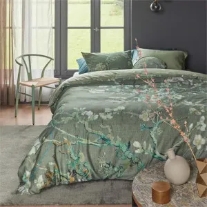 Bedding House Van Gogh Blossoming Green Cotton Sateen Quilt Cover Set by null, a Quilt Covers for sale on Style Sourcebook