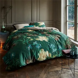 Bedding House Van Gogh Peonies Cotton Sateen Green Quilt Cover Set by null, a Quilt Covers for sale on Style Sourcebook