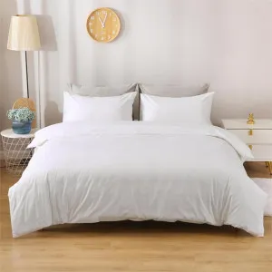 Linenova Cotton Blend White Quilt Cover Set by null, a Quilt Covers for sale on Style Sourcebook
