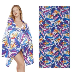 Linenova Sand Free Double Sided Bird Of Paradise Printed Beach Towel by null, a Outdoor Accessories for sale on Style Sourcebook