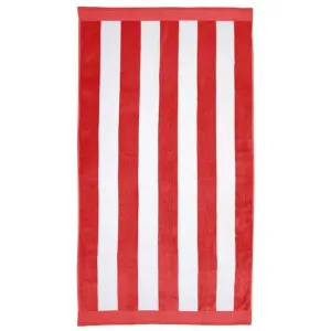 Bambury Classic Stripe Poppy Beach Towel by null, a Outdoor Accessories for sale on Style Sourcebook