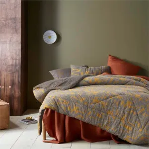 Accessorize Clove Washed Cotton Printed 3 Piece Comforter Set by null, a Quilt Covers for sale on Style Sourcebook