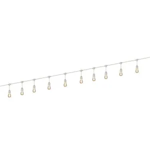 Jones IP55 Indoor / Outdoor LED Globe Festoon Hanging String Light, 10 Light, 2700K, White by Eglo, a Christmas for sale on Style Sourcebook