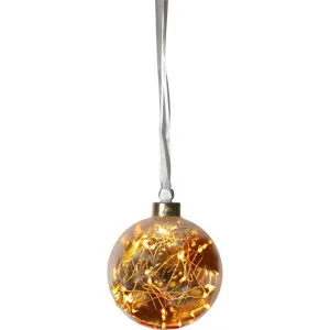 Glow LED Light Up Glass Christmas Bauble, Amber by Eglo, a Christmas for sale on Style Sourcebook