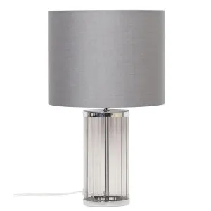 Nizio Glass Base Table Lamp, Smoke / Grey by Oriel Lighting, a Table & Bedside Lamps for sale on Style Sourcebook