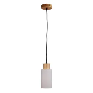 Nina Glass & Timber Pendant Light by Oriel Lighting, a Pendant Lighting for sale on Style Sourcebook