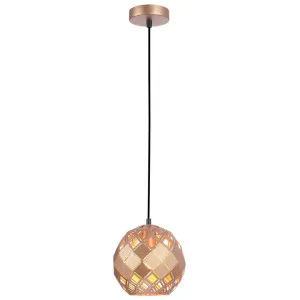 Tuile Tiled Iron Pendant Light, Small, Champagne Gold by CLA Ligthing, a Pendant Lighting for sale on Style Sourcebook