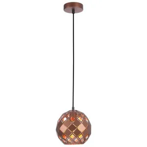 Tuile Tiled Iron Pendant Light, Small, Coffee by CLA Ligthing, a Pendant Lighting for sale on Style Sourcebook