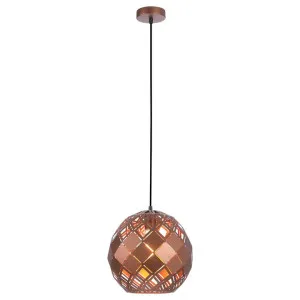 Tuile Tiled Iron Pendant Light, Large, Coffee by CLA Ligthing, a Pendant Lighting for sale on Style Sourcebook