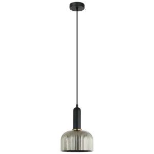 Vintaj Ribbed Glass Pendant Light, Dome, Chrome by CLA Ligthing, a Pendant Lighting for sale on Style Sourcebook