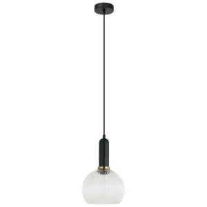 Vintaj Ribbed Glass Pendant Light, Wine, Clear by CLA Ligthing, a Pendant Lighting for sale on Style Sourcebook