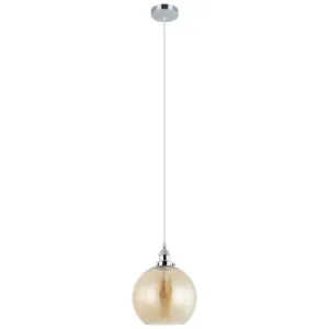 Pesini Glass Pendant Light, Chrome / Amber by CLA Ligthing, a Pendant Lighting for sale on Style Sourcebook