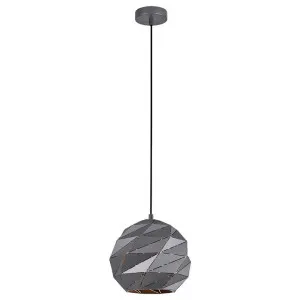 Origami Carved Iron Pendant Light, Small, Grey by CLA Ligthing, a Pendant Lighting for sale on Style Sourcebook