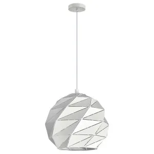 Origami Carved Iron Pendant Light, Large, White by CLA Ligthing, a Pendant Lighting for sale on Style Sourcebook